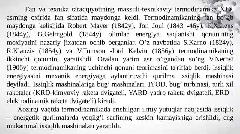Termodinamika va Issiqlik Texnikasi Asoslari 4