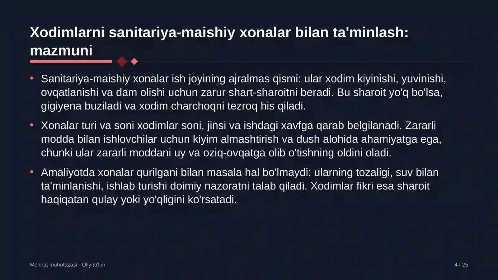 Zargarlik do'konlarida xodimlarni sanitariya-maishiy xonalar bilan ta'minlash 4