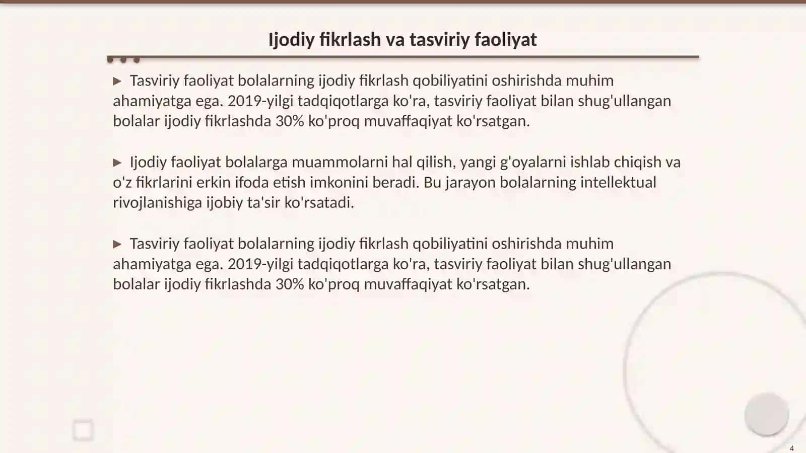 Tasviriy faoliyatning ahamiyati 4