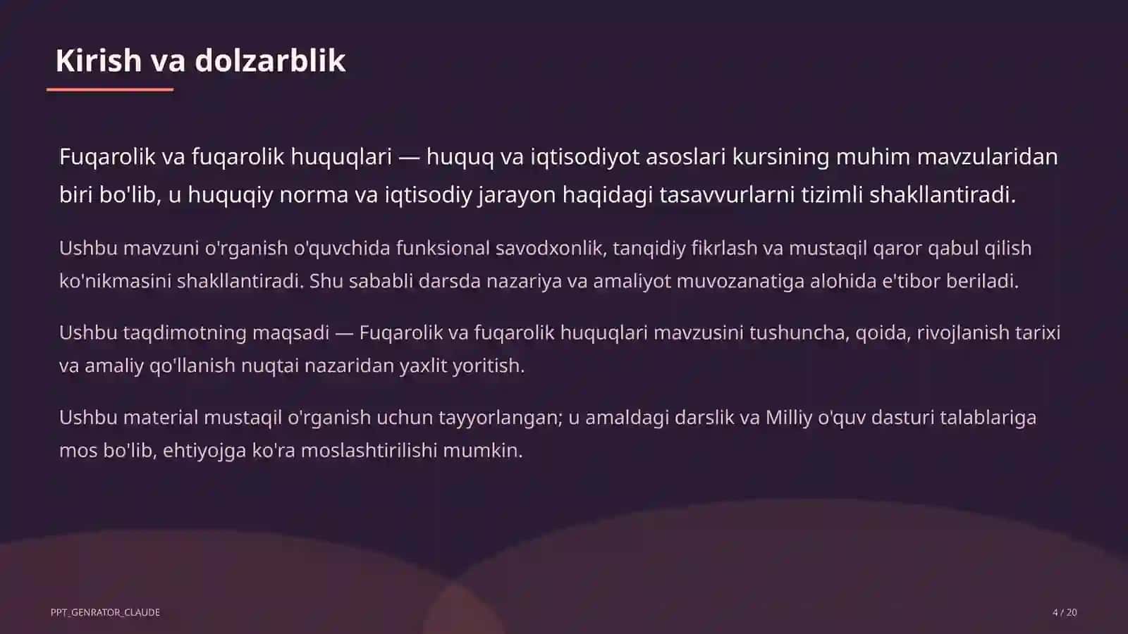 Huquq va iqtisodiyot asoslari (9–11) 4
