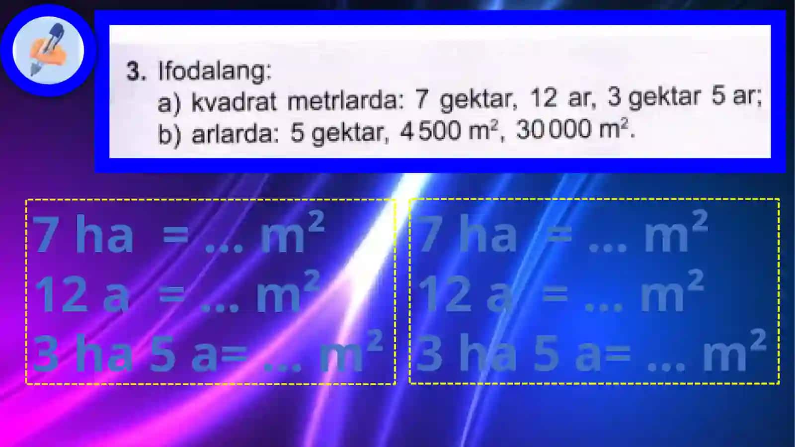 3-SINF MATEMATIKA III CHORAK YUZBIRLIKLARI 4