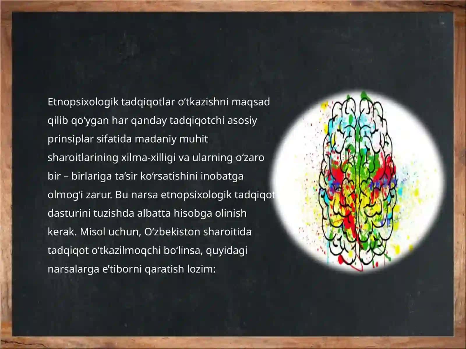 Etnopsixologik tadqiqotlarda ishlatiladigan metodlar va ularga. 4