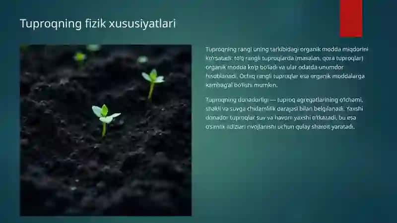 Tuproq va uning xususiyatlari 4