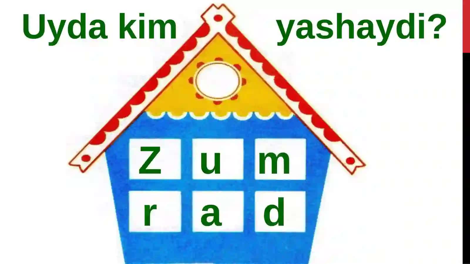 Z tovushi va   Z z harfini mustahkamlash 4
