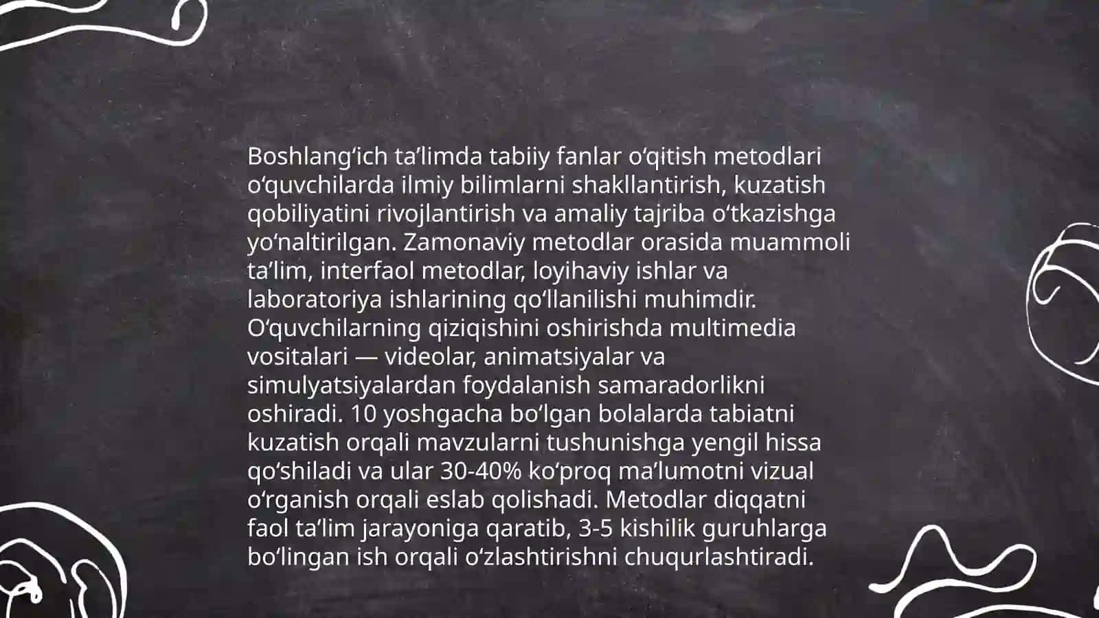 Boshlangich ta'limda tabiiy fanlar fanida oqitishning didaktik tamoyillarini organish va tahlil qilish 4