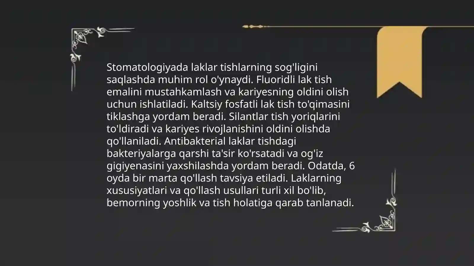 Tish duchorlarini tanlash usullari 4