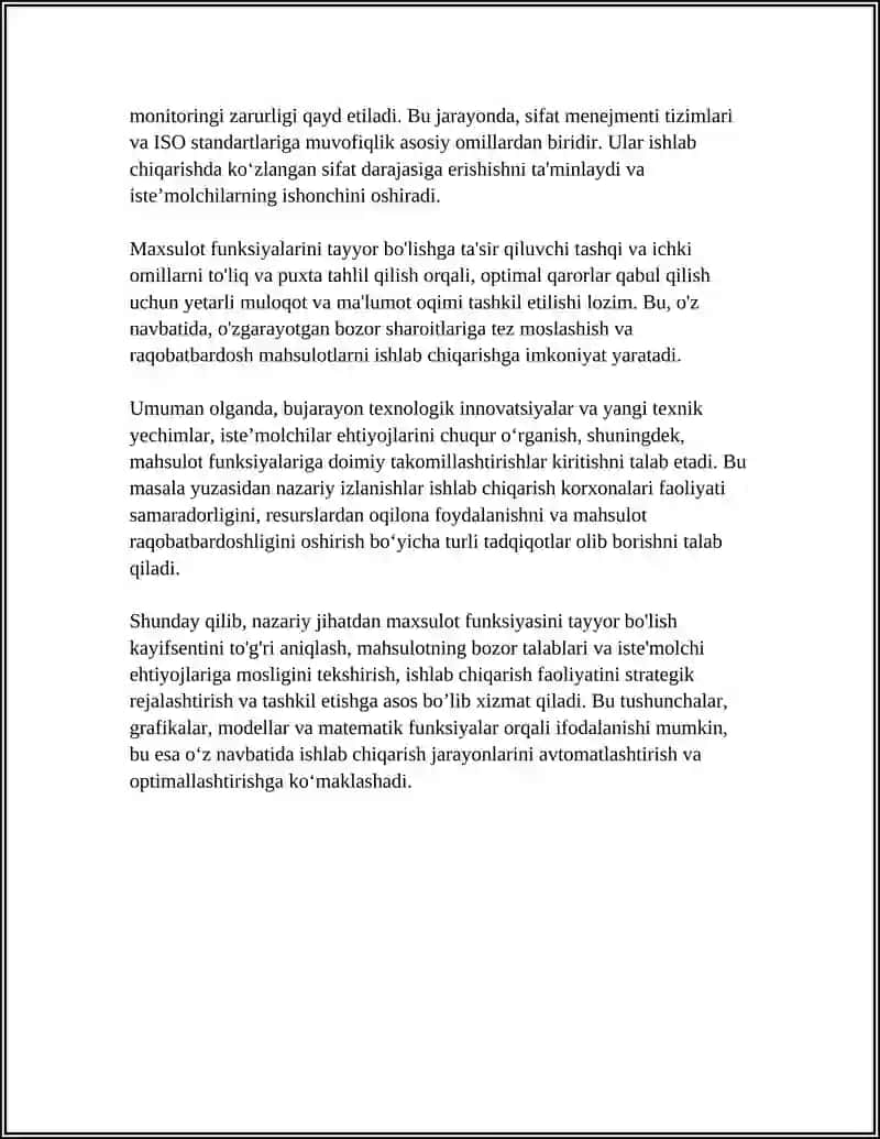 MAXSULOT FUNKSIYASINI TAYYOR BOLISH KAYIFSENTINI ANIQLASH 4