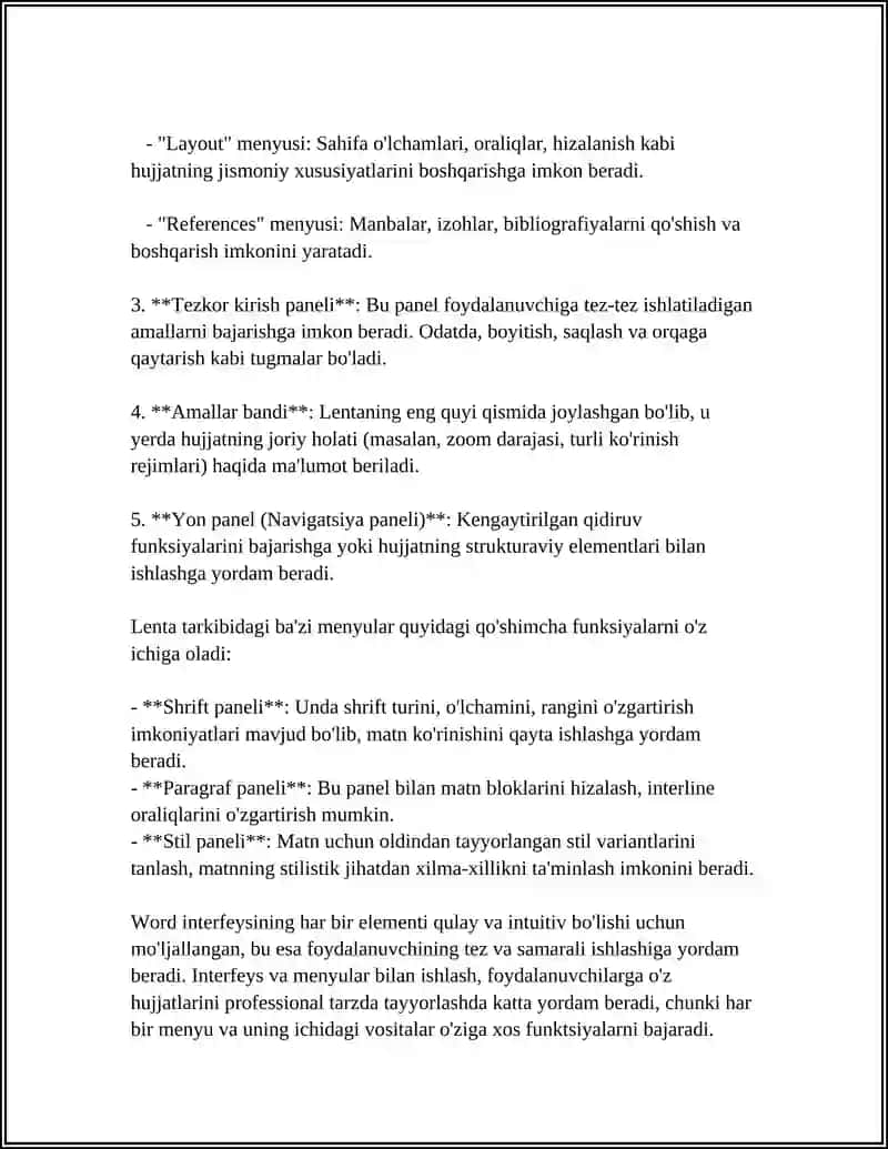 WORDDA ISHLASH 4