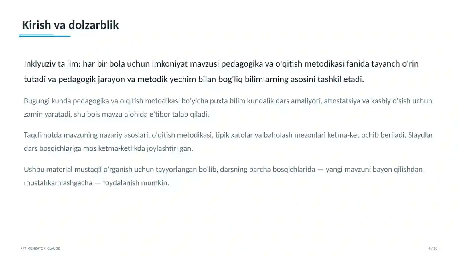 Inklyuziv ta'lim: har bir bola uchun imkoniyat 4