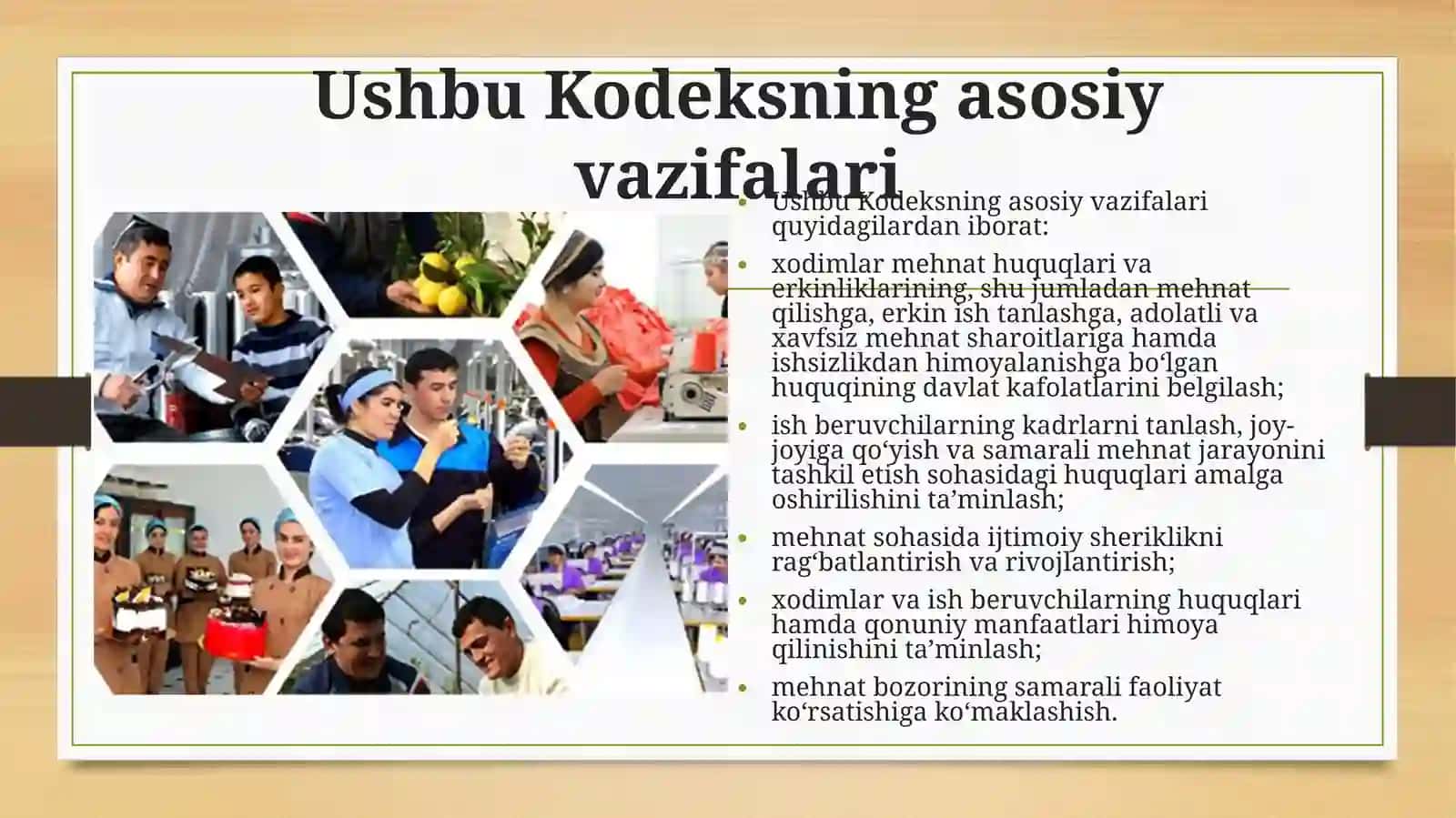Mehmat huzuklarida mehnat huquqi fanidan amaliy ish 4