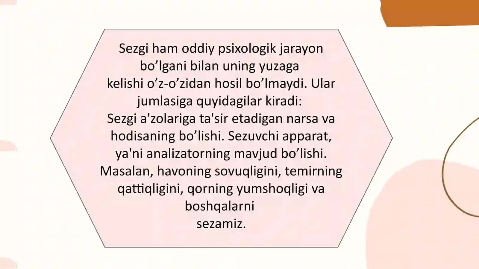 sezgining psixologik mohiyati, fiziologiyasi. 4