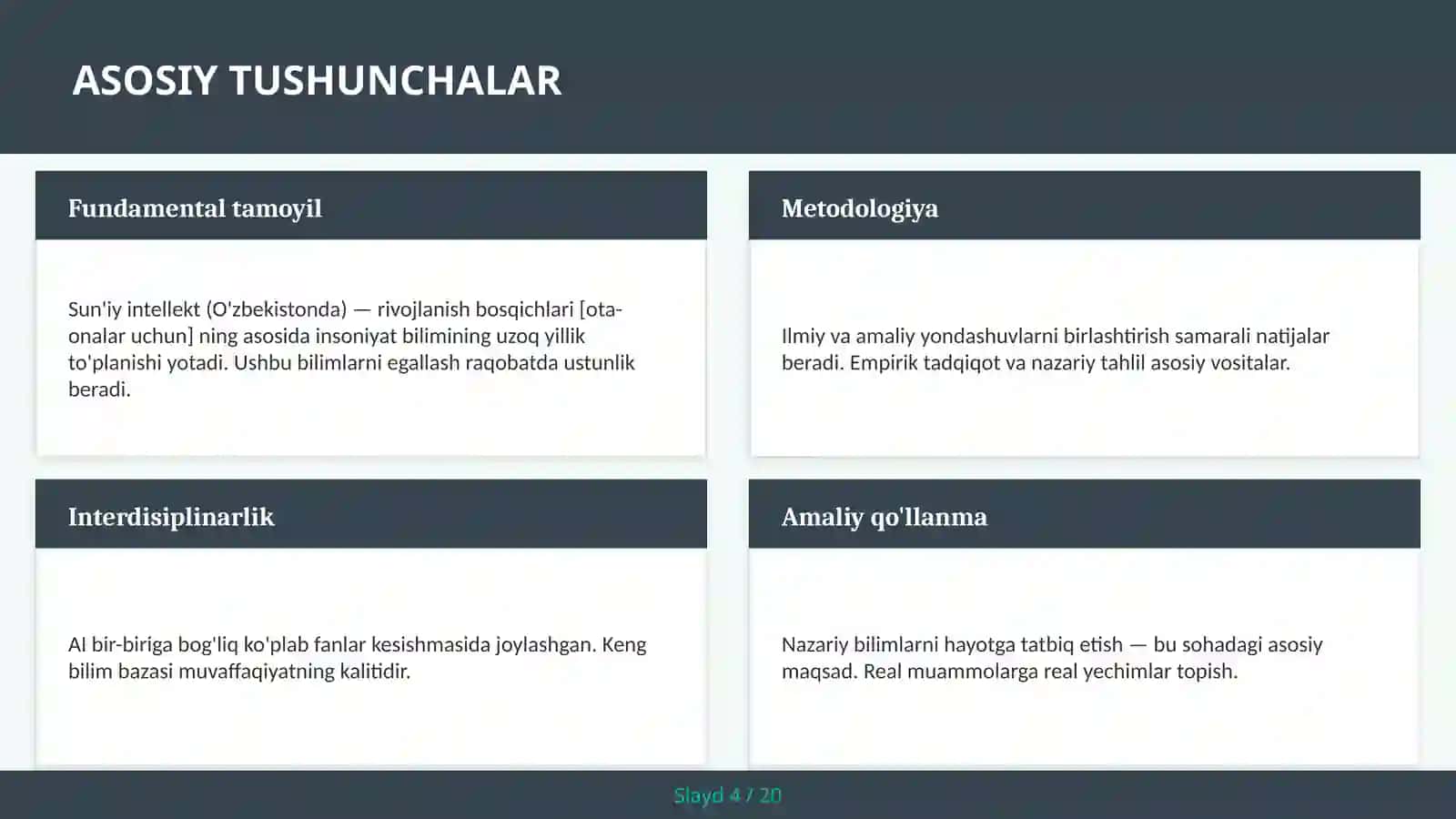 Sun'iy intellekt (O'zbekistonda) — rivojlanish bosqichlari [ota-onalar uchun] 4