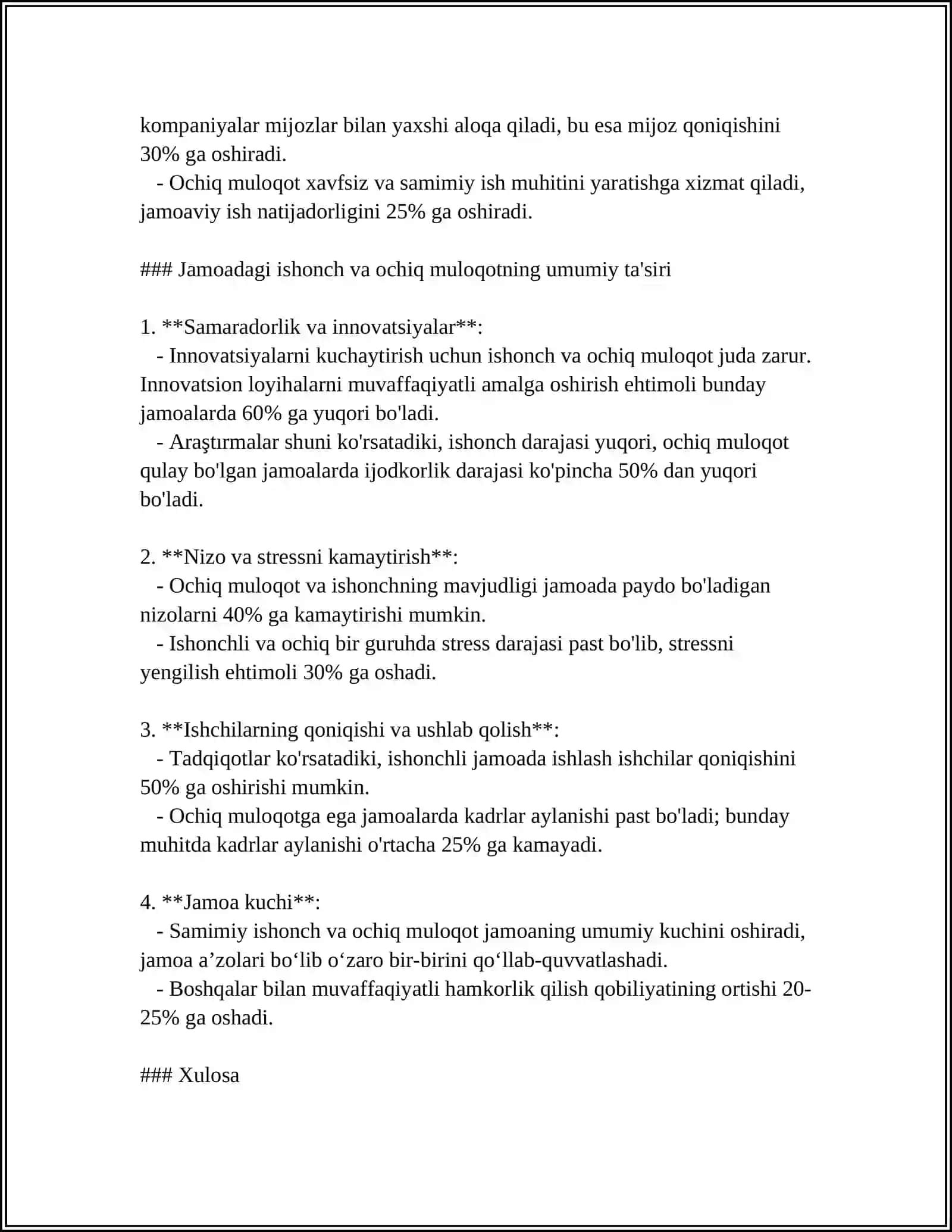 JAMOADA ISHLASH (TEAMWORKING) VA UNING AFZALLIKLARI 4