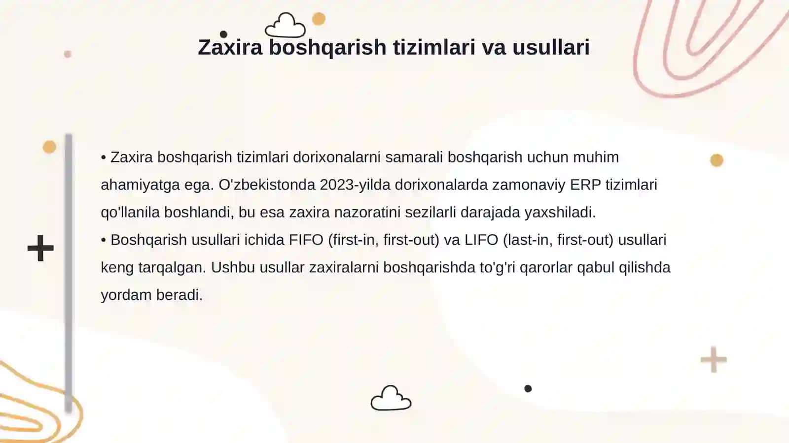 Dorixonalarning tovar zaxiralari tahlili 4