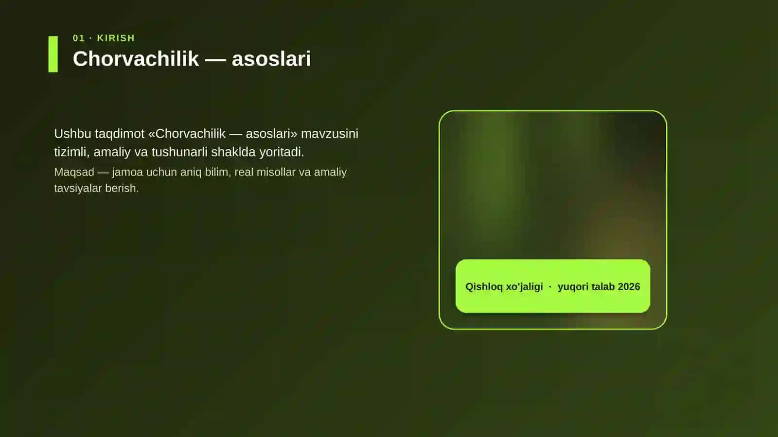 Chorvachilik — asoslari 4