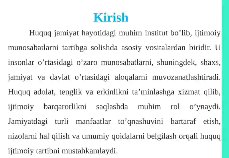 Ijtimoiym munosabatlar va huquq tushunchasi 4