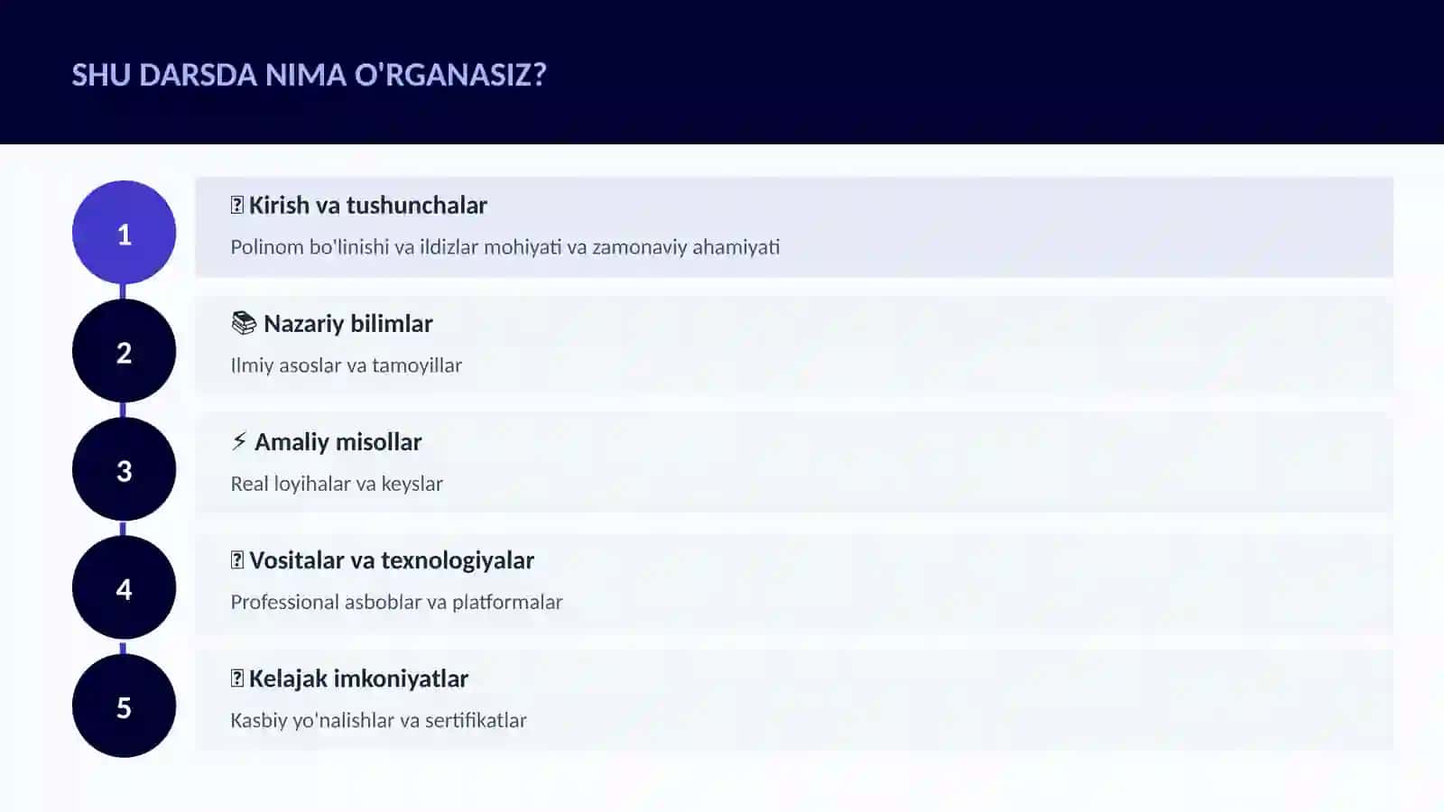 Polinom bo'linishi va ildizlar 4