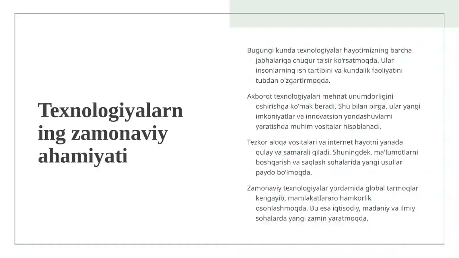 Zamonaviy AKT texnologiyalari klassifikatsiyasi 4