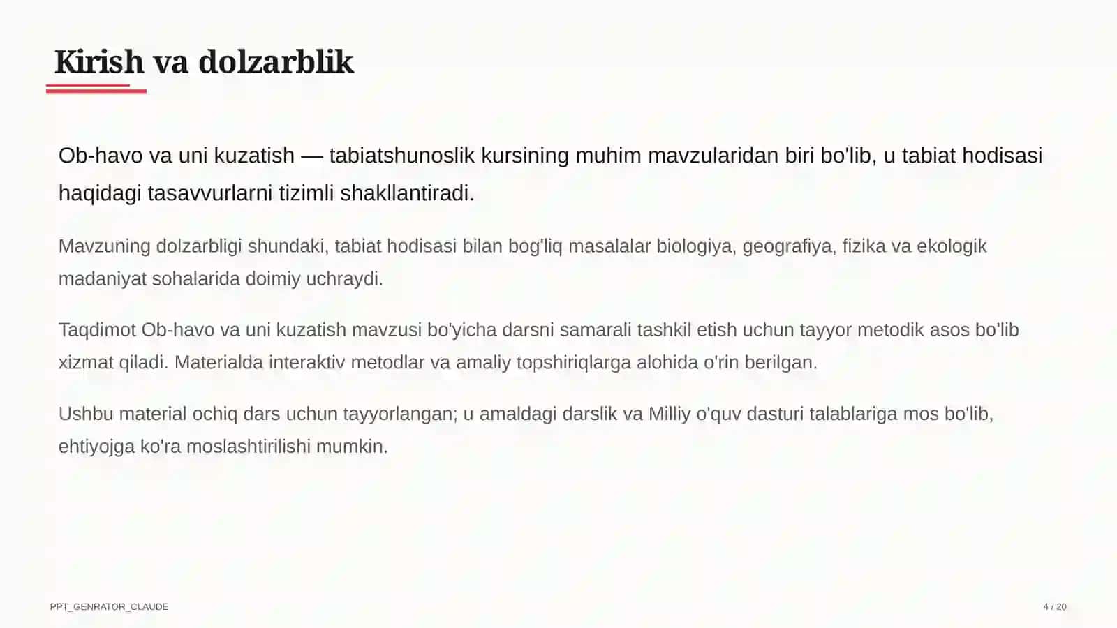 Ob-havo va uni kuzatish (2-sinf) 4