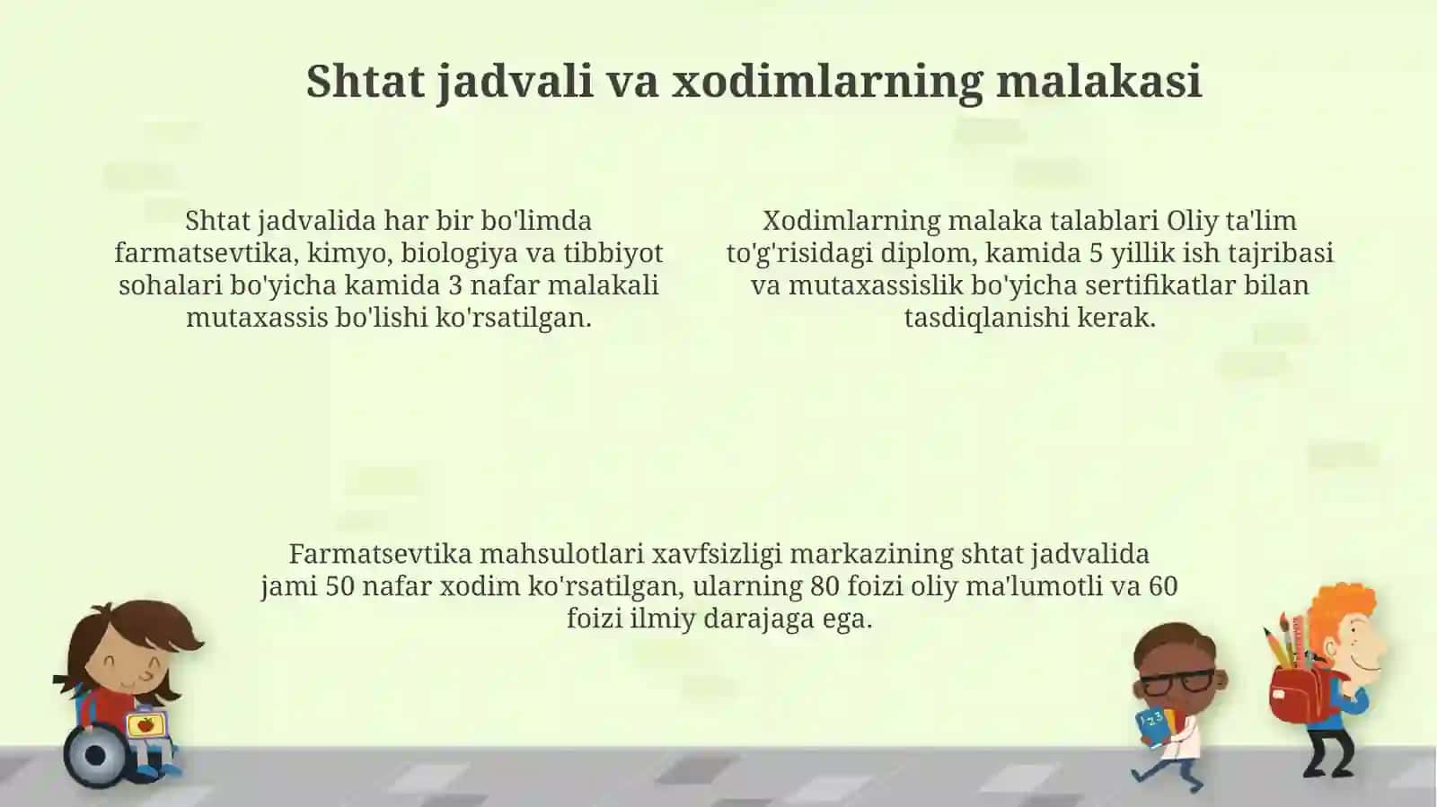 Farmatsevtika mahsulotlari xavfsizligi markazi davlat muassasasining bo'limlari tahlili 4
