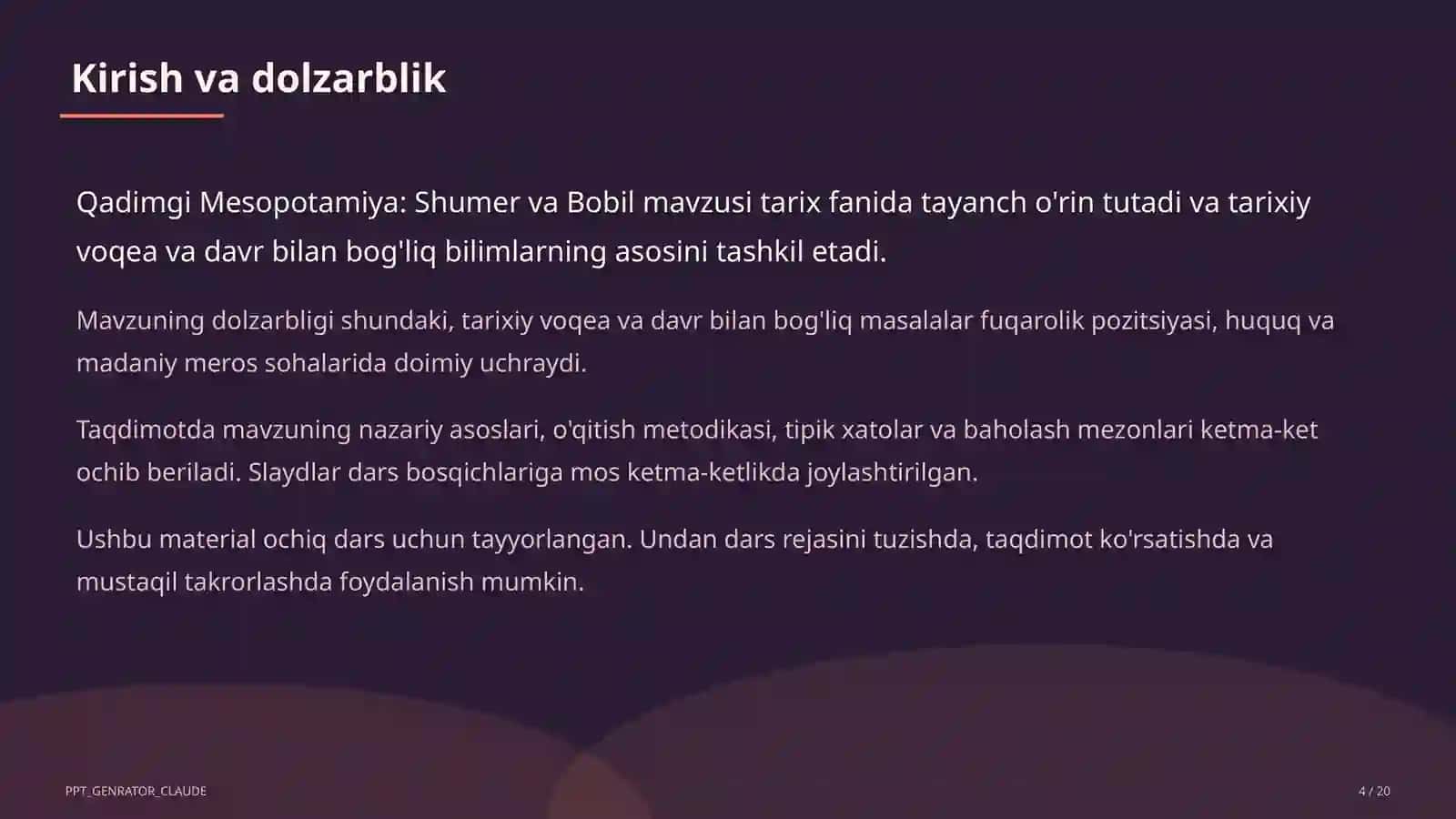 Qadimgi Mesopotamiya: Shumer va Bobil (6-sinf) 4
