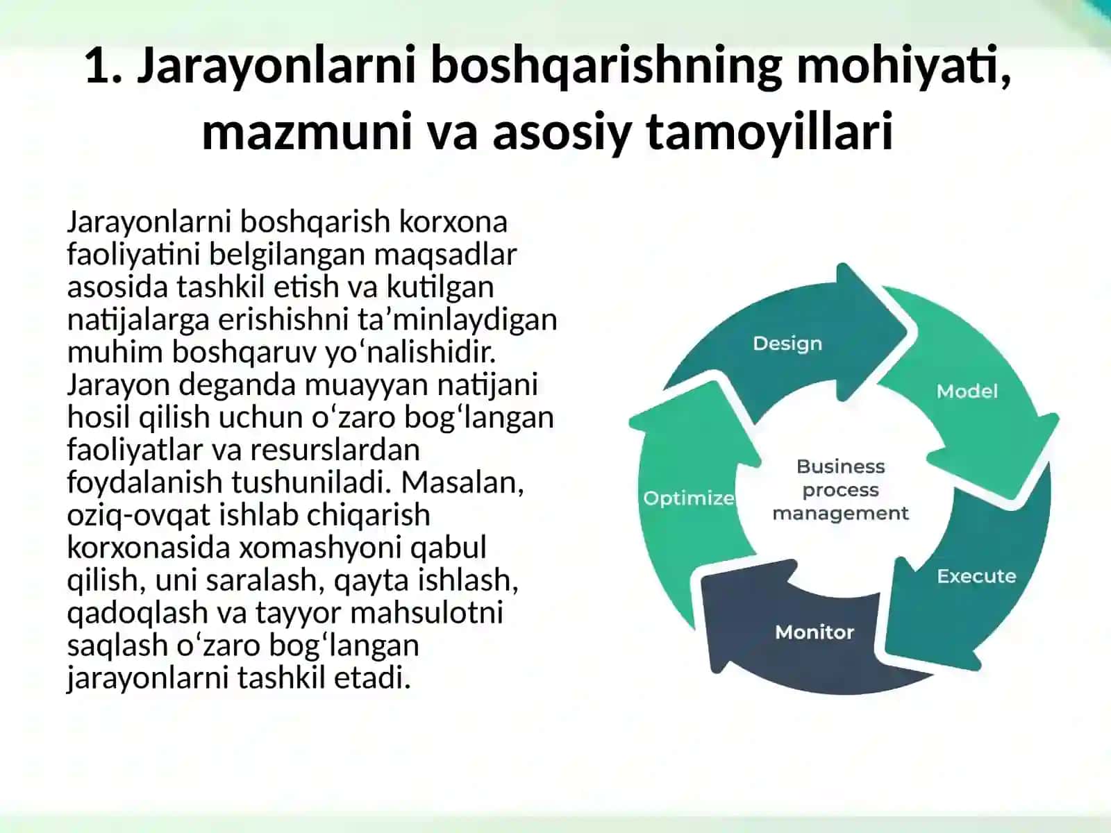 Jarayonlarni boshqarishni tashkil etish 4
