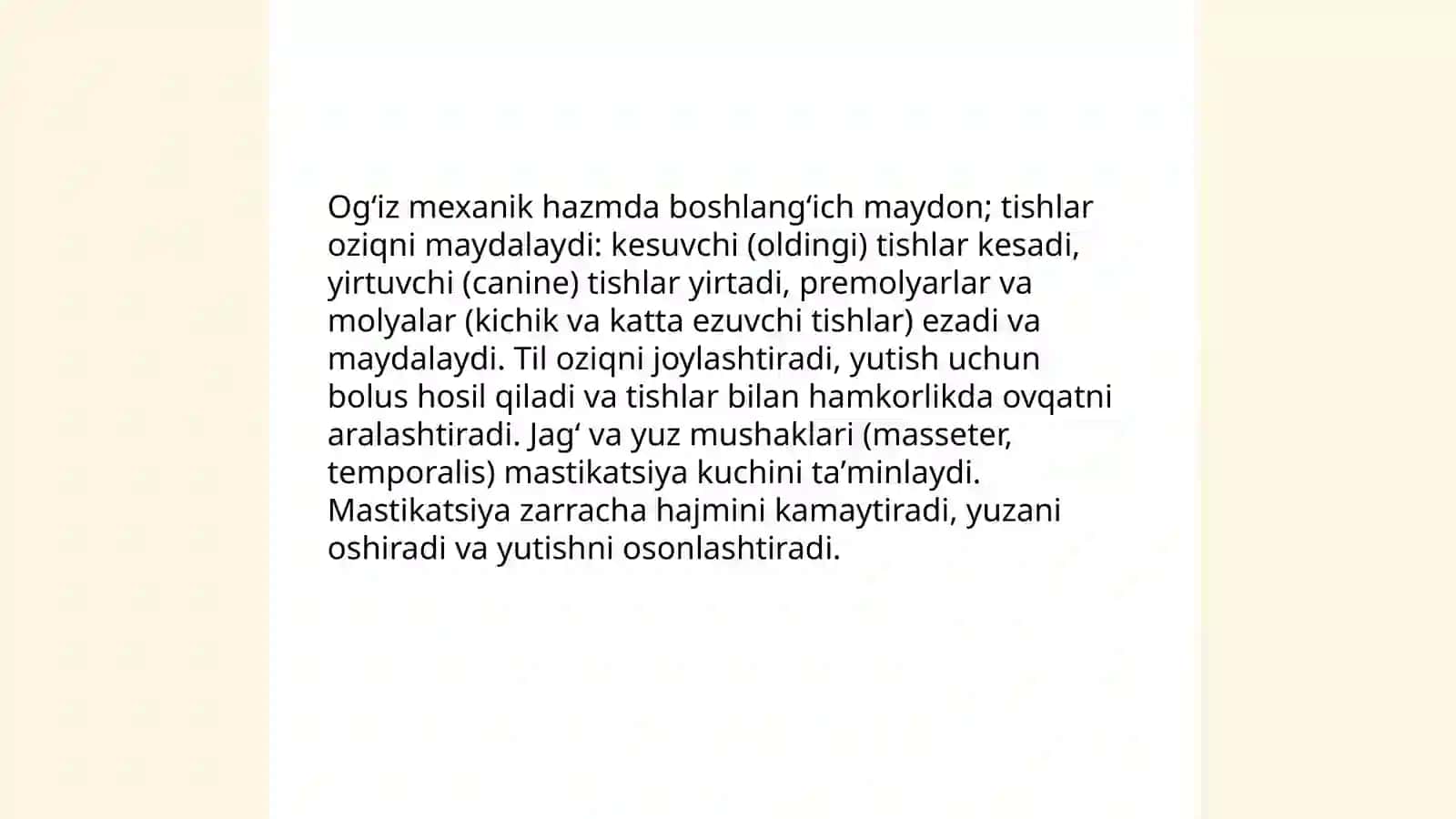 Ovqat hazm qilish tizimi anatomiyasi 4
