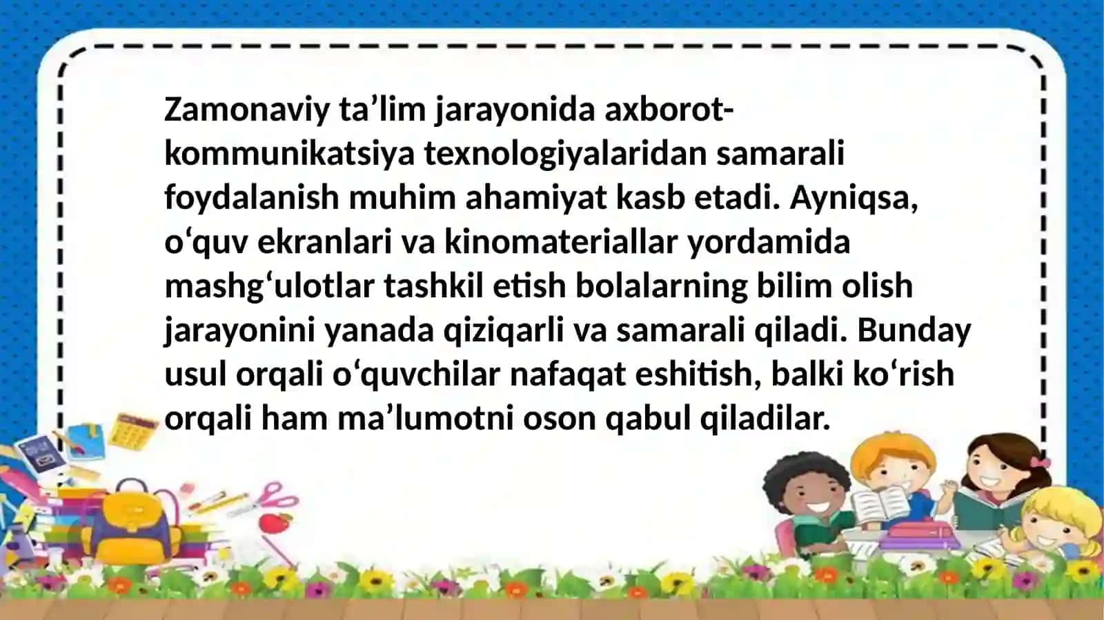 O‘quv ekranida namoyish etiladigan kinoteatrlar yordamida mashg‘ulotlar tashkil etish 4