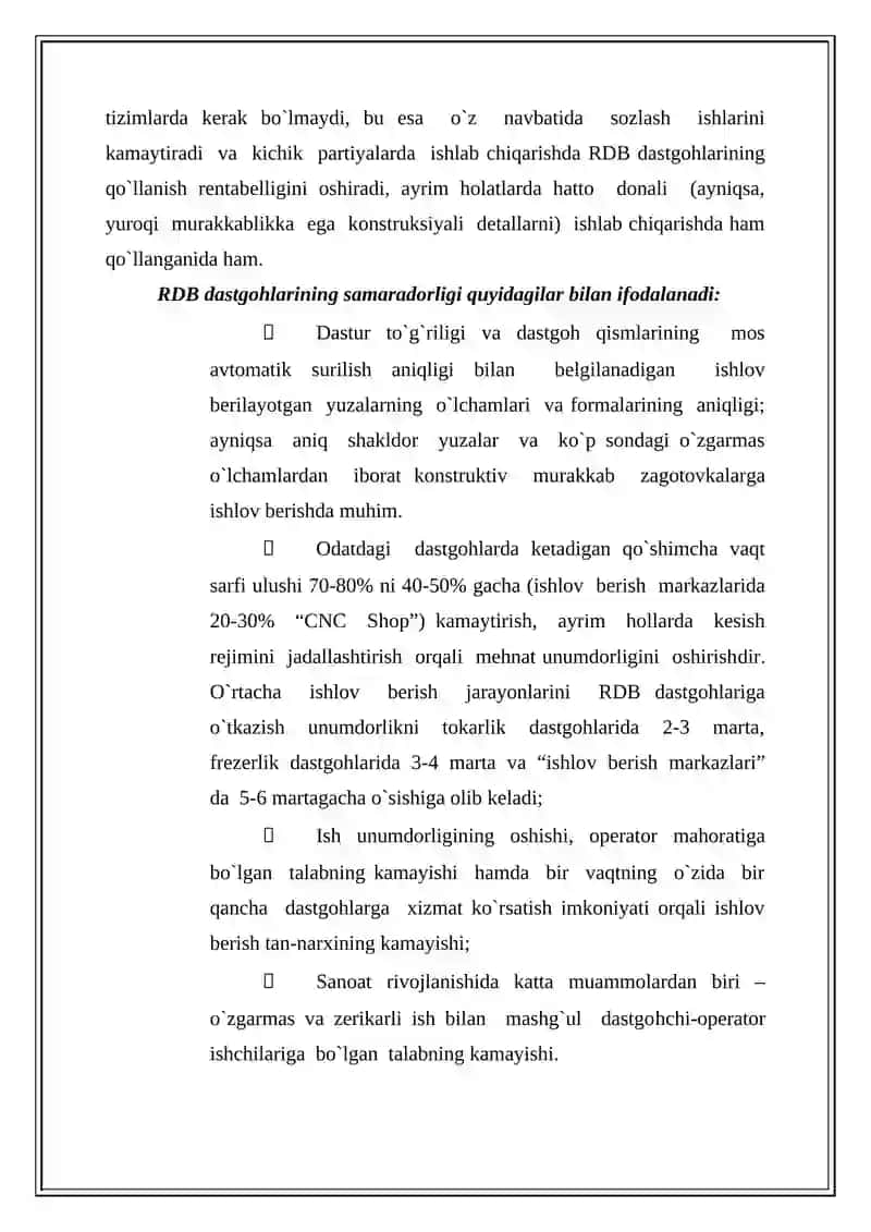 Raqamli dasturda boshqariladigan stanoklarda dеtallarga ishlov bеrish tехnologiyasi 4