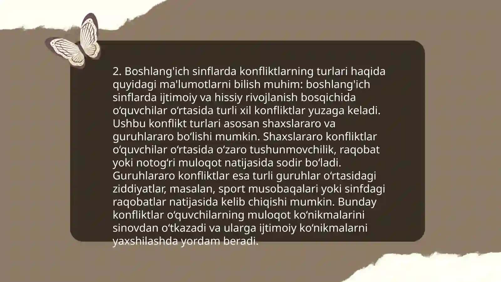 Boshlang'ich sinflarda pedagogik konfliktlarni bartaraf etish metodologiyasi 4