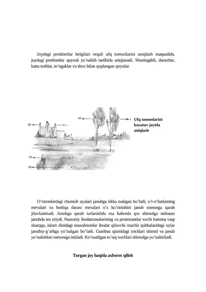 Jоyda xaritasiz оrientirlanish 4