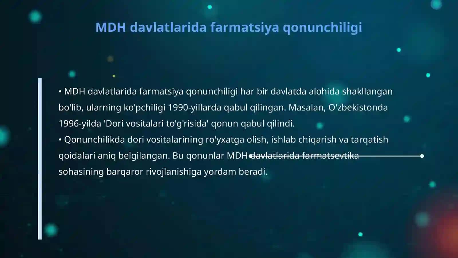 MDH davlatlarida farmatsiyani rivojlanishi 4