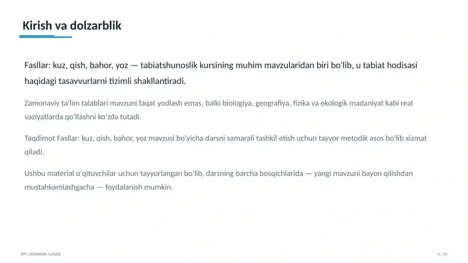 Tabiatshunoslik (1– 4