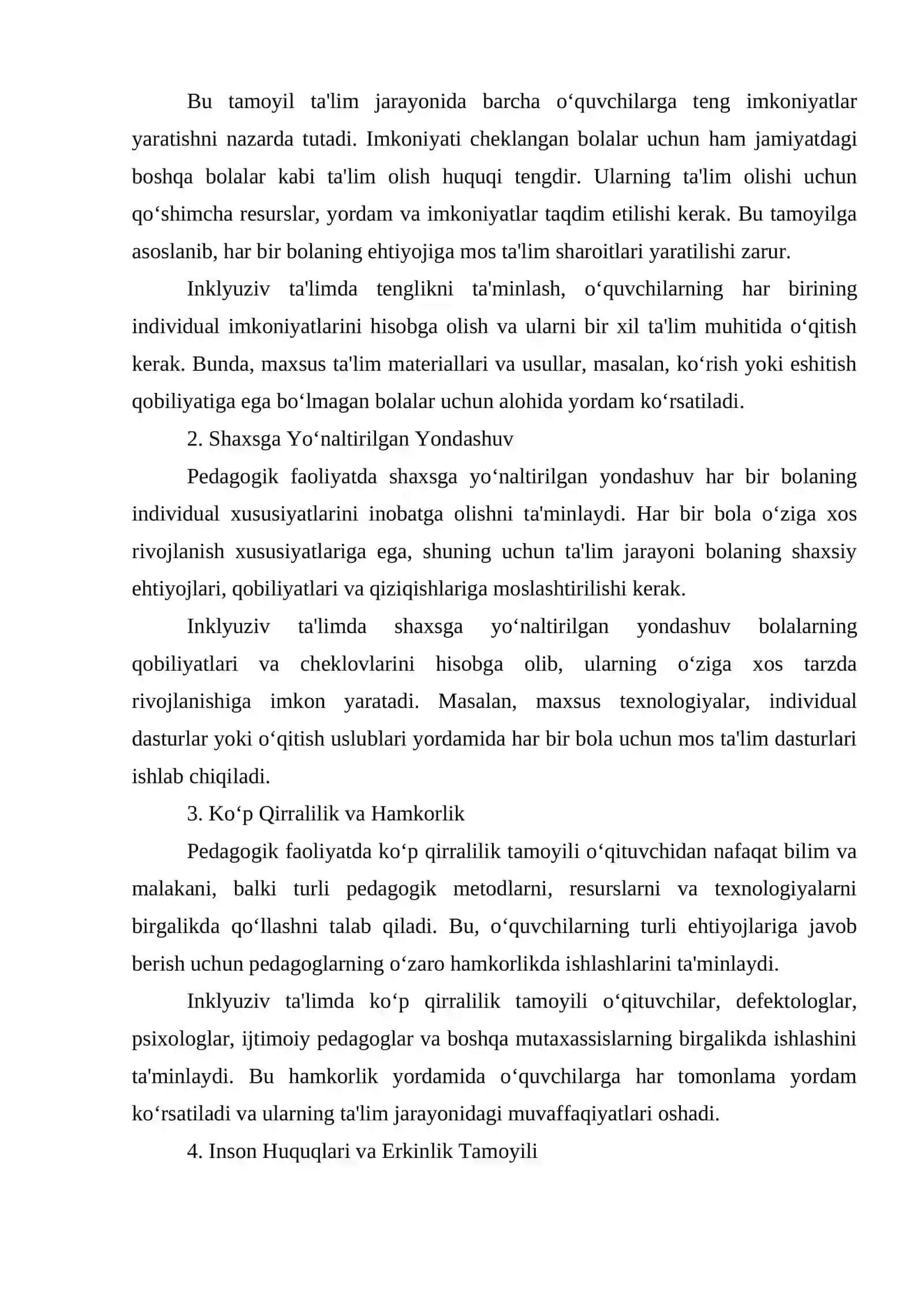 Imkoniyati cheklangan bolalarni inklyuziv ta’limga to’liq jalb qilishda talim tashkilotlari pedagogik faoliyatining mazmuni 4