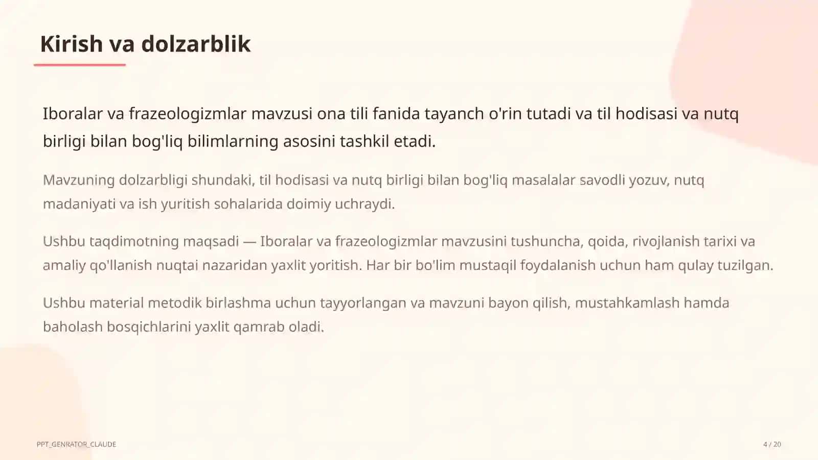 Iboralar va frazeologizmlar (5-sinf) 4