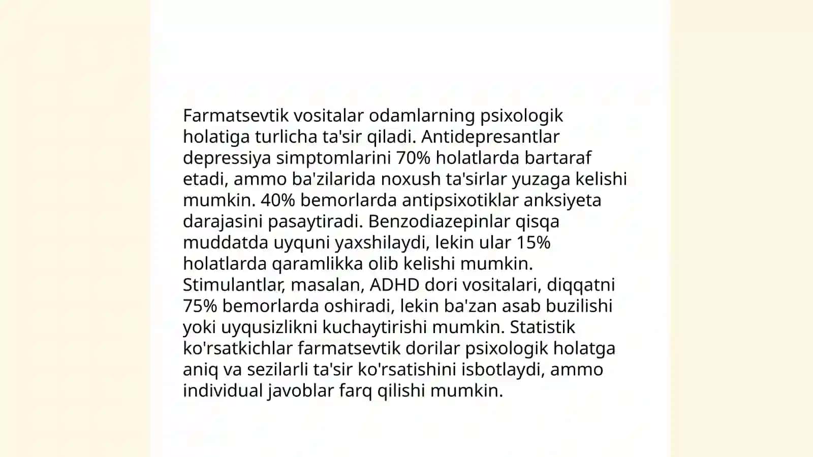 Psixologiyani Tibbiy va Farmatsevtikaga Bog'liqlik 4