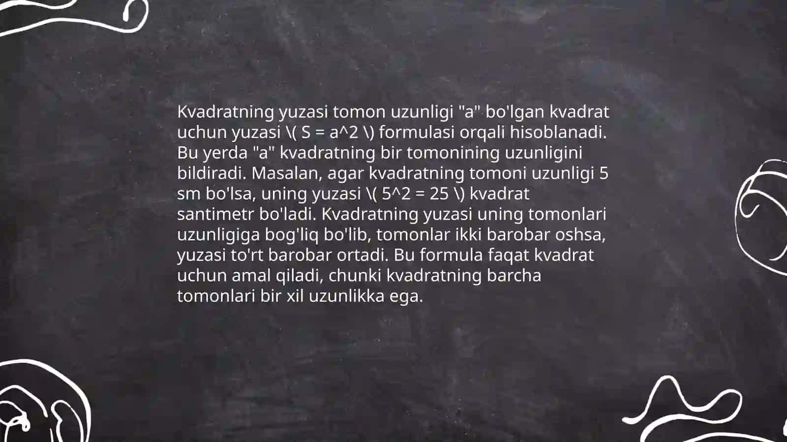 Yuza va perimetr ( 4-sinf ) 4