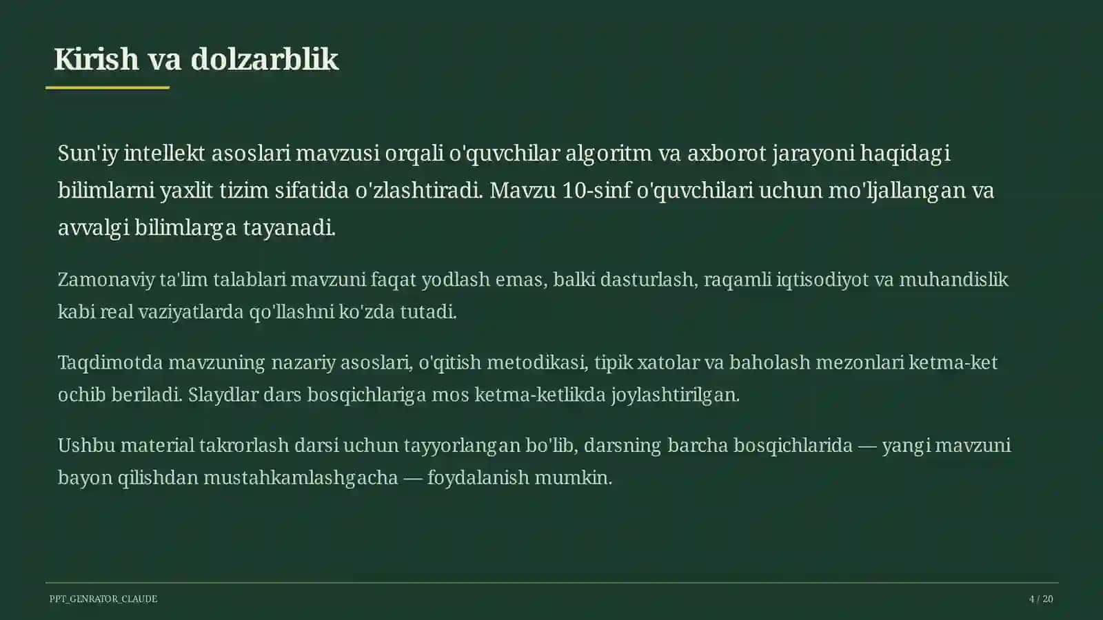 Sun'iy intellekt asoslari (10-sinf) 4