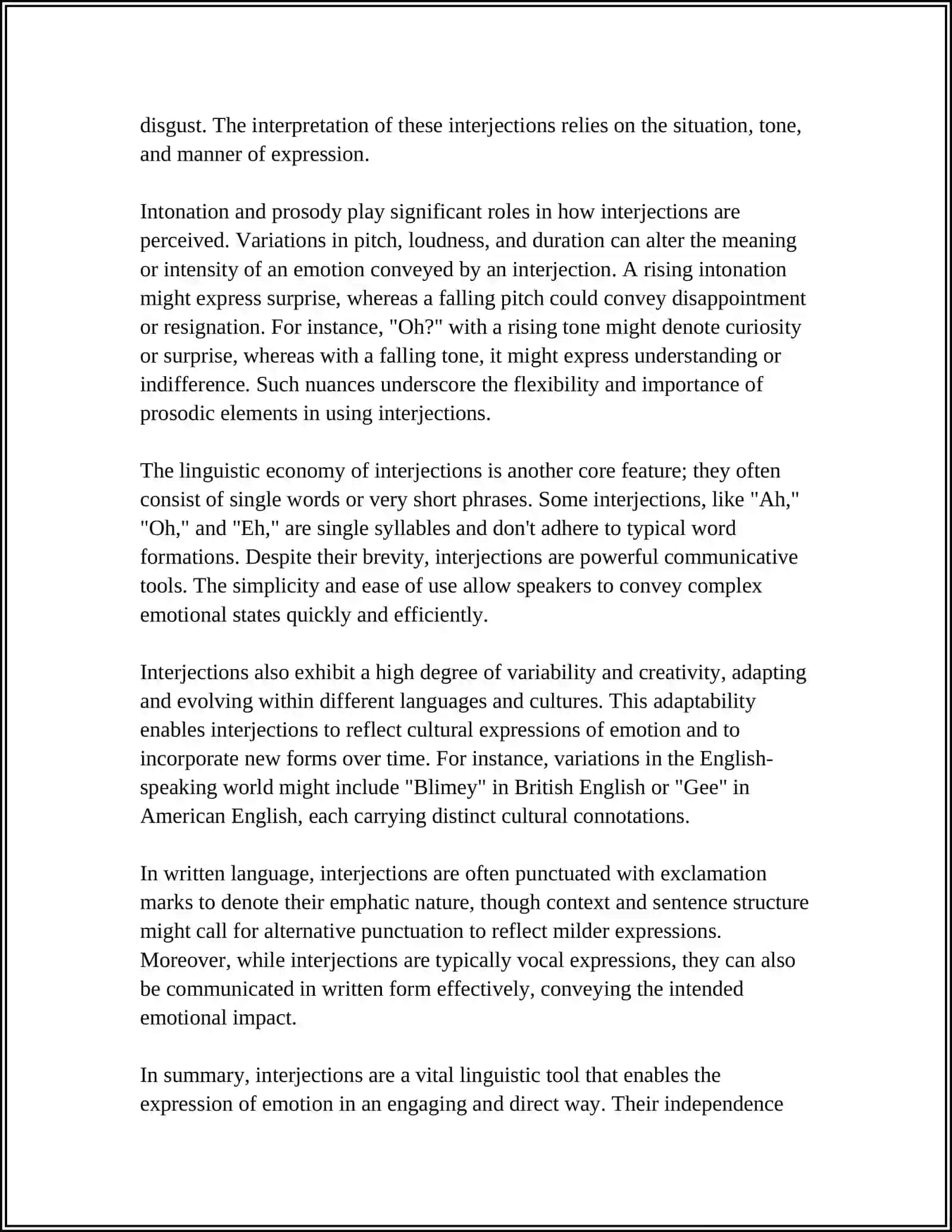 THE INTERJECTION 4