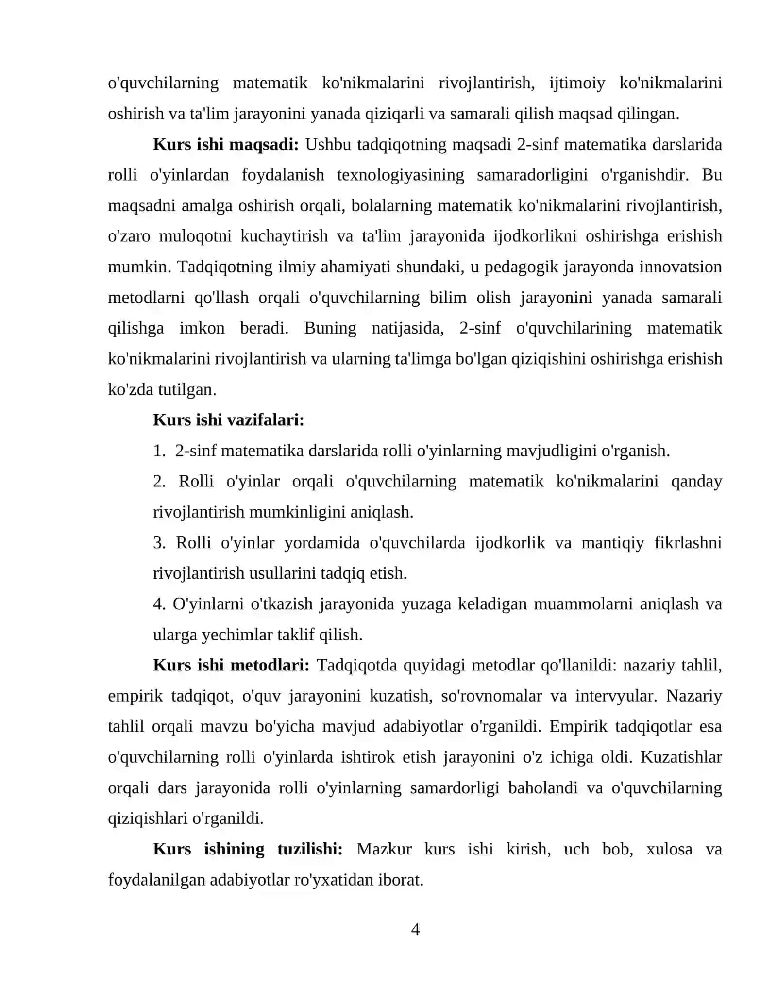 2-sinf matematika darslarida rolli o'yinlardan foydalanish texnologiyasi 4
