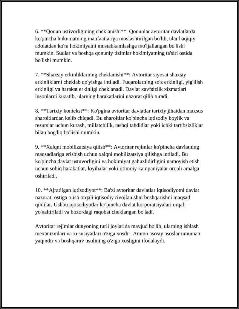AVTORITAR DEMOKRARIK VA LIBERAL YONDASHUVLAR 4