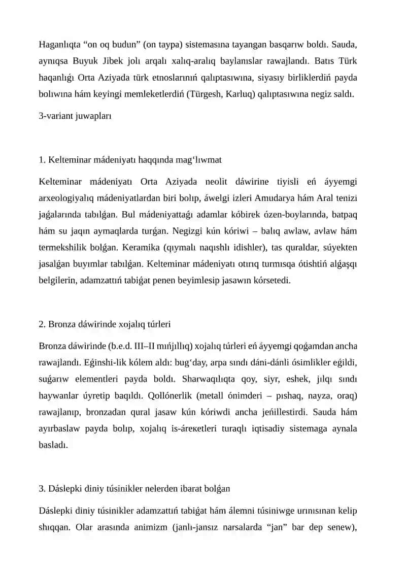 Orta Aziyada eń áyyemgi adamlardıń makan-jayları 4