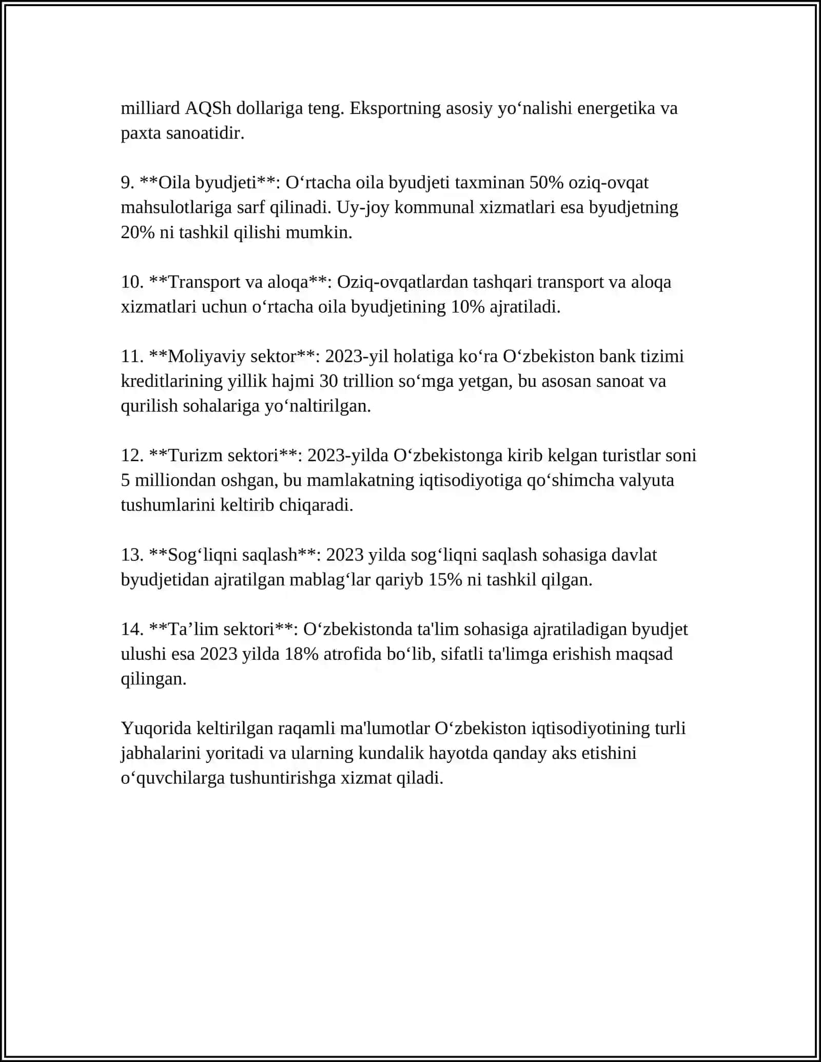 IQTISODIYOTNING XAYOTIMIZDAGI O'RNI 4