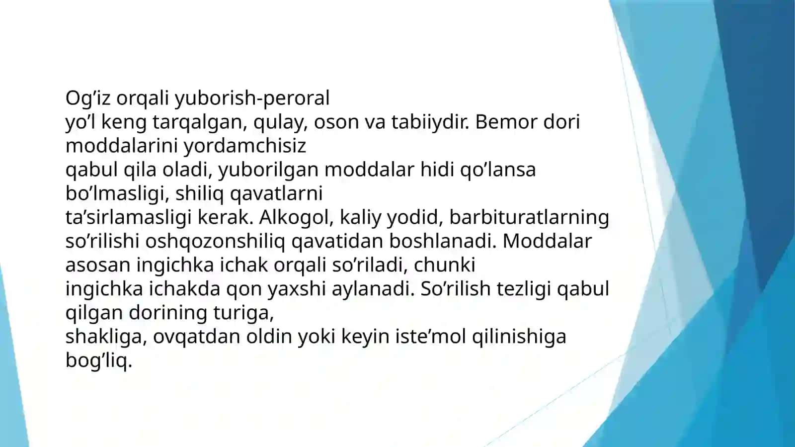 Dorivositalarni organizmga yuborish 4