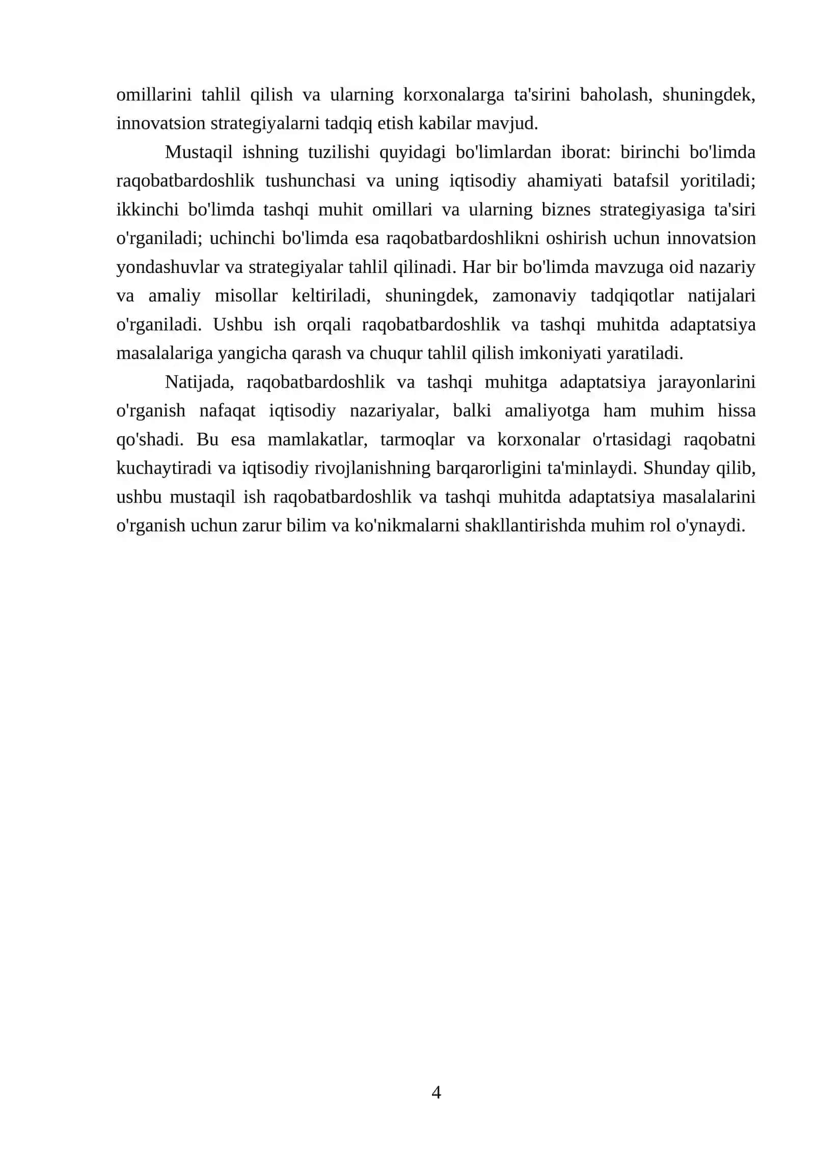 Raqobatbardoshlik va tashqi muhitda adaptatsiya 4
