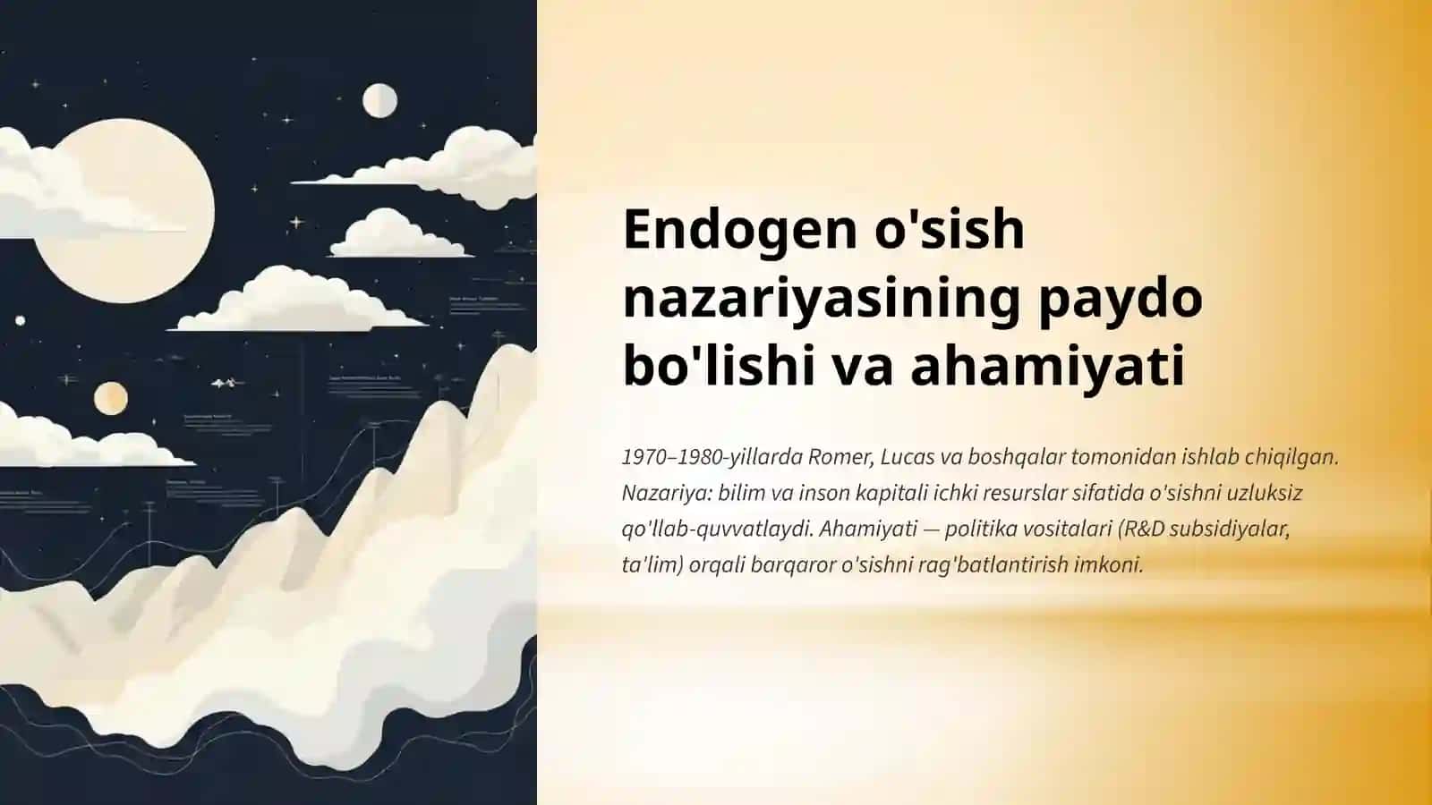 Endogen Iqtisodiy O'sish: Asosiy Tamoyillar va Oqibatlar 4
