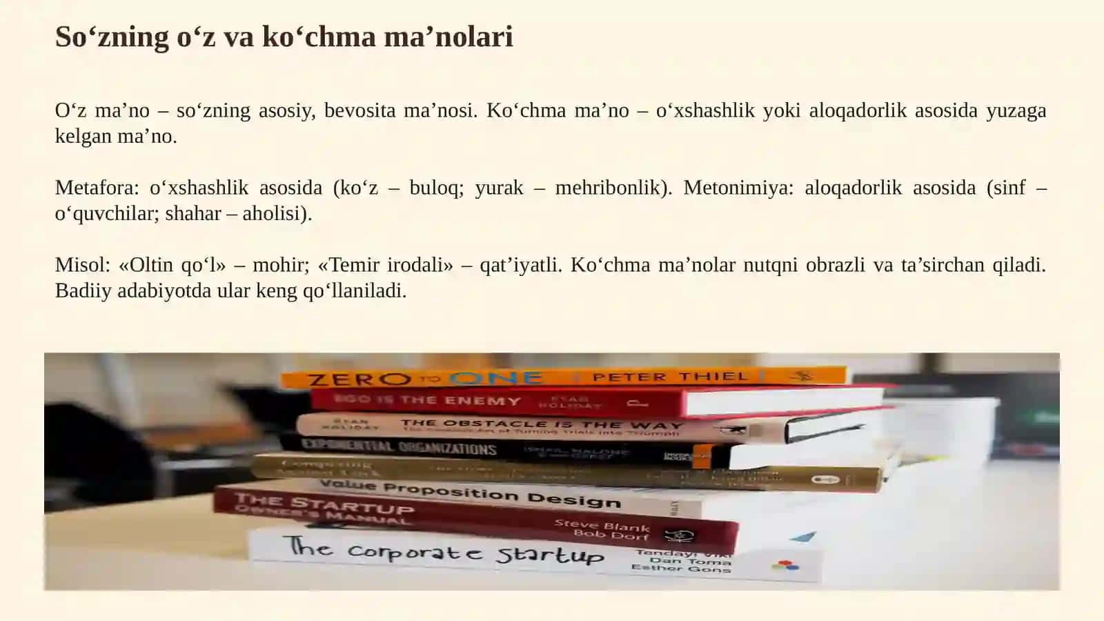 O‘ZBEK TILINING LEKSIK BOYLIGI VA SO‘Z MA’NOLARI 4