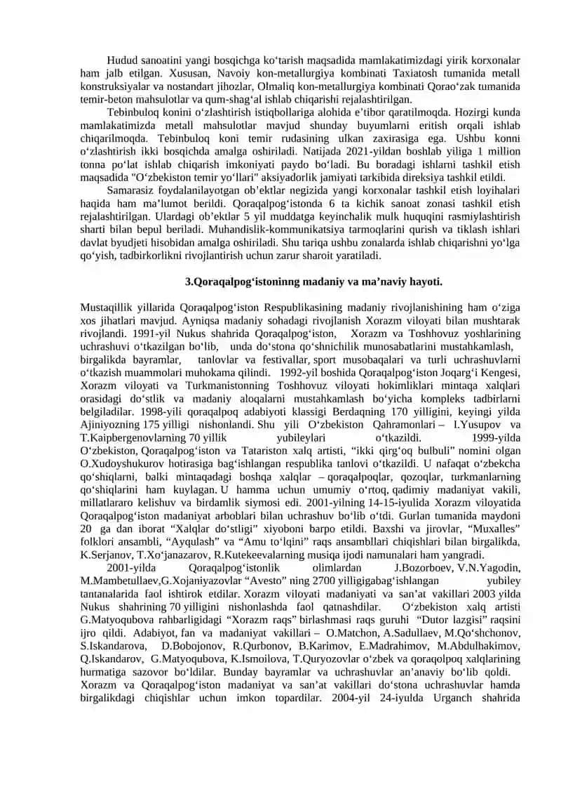MUSTAQILLIK YILLARIDA QORAQALPOG‘ISTON RESPUBLIKASI 4
