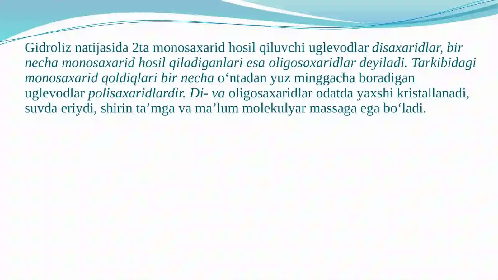 Polisaxaridlar, ta’rifivanomenklaturasi 4