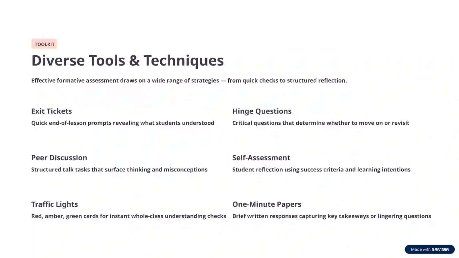 Formative Assessment: Fueling Learning, Not Just Measuring It 4